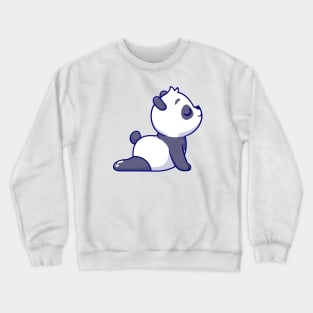 Cute Panda Stretching Yoga Cartoon Crewneck Sweatshirt